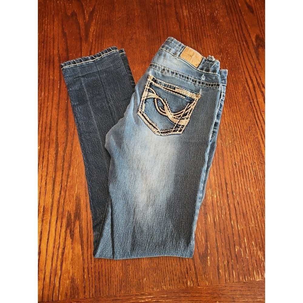 WISHFUL PARK Sophia Skinny Stretch Youth Size 5 Medium Wash Blue Jeans (A518